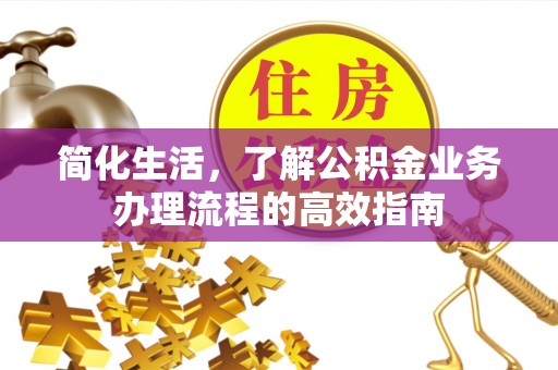 茌平简化生活，了解公积金业务办理流程的高效指南