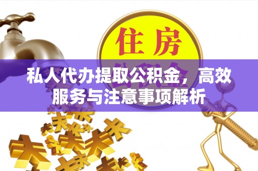 茌平私人代办提取公积金，高效服务与注意事项解析